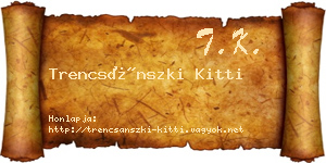 Trencsánszki Kitti névjegykártya