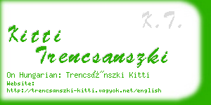 kitti trencsanszki business card